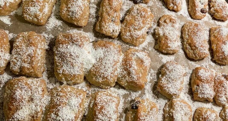 Stollenkonfekt fertig gebacken